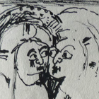 Visitation, fresque romane, Vic-Nohant